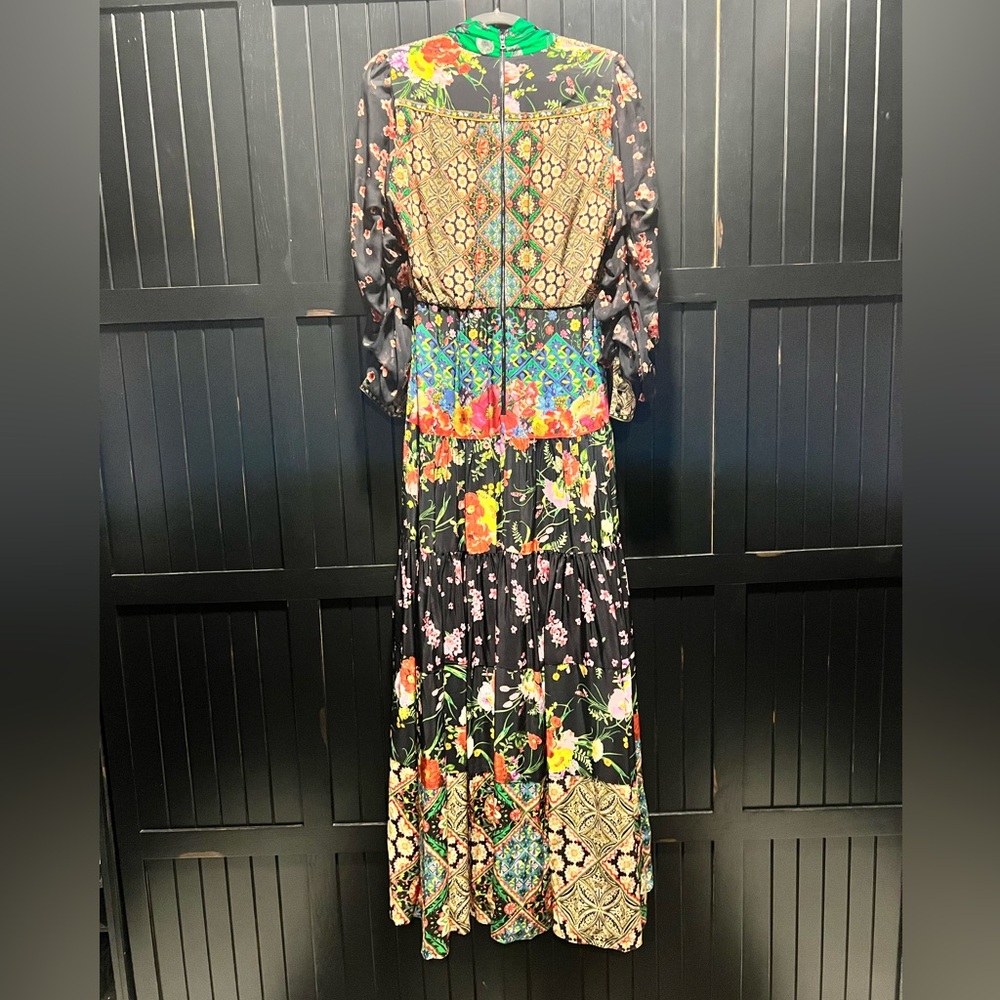 Show stopper Alice & Olivia Silk Floral Printed Maxi Dress - Picture 6 of 16